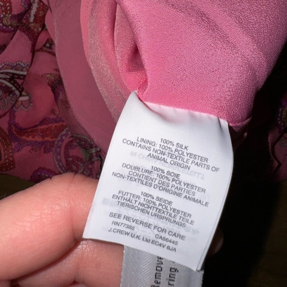 J. Crew 100% Silk Double Pleated Skirt Paisley - Picture 4 of 4